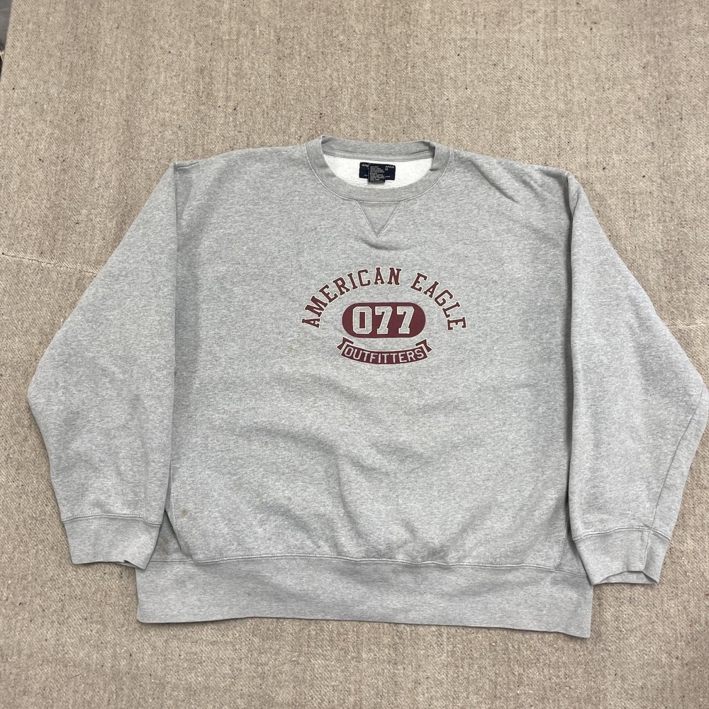 Vintage American Eagle Sweatshirt Mens 2XL gray 2000s y2k